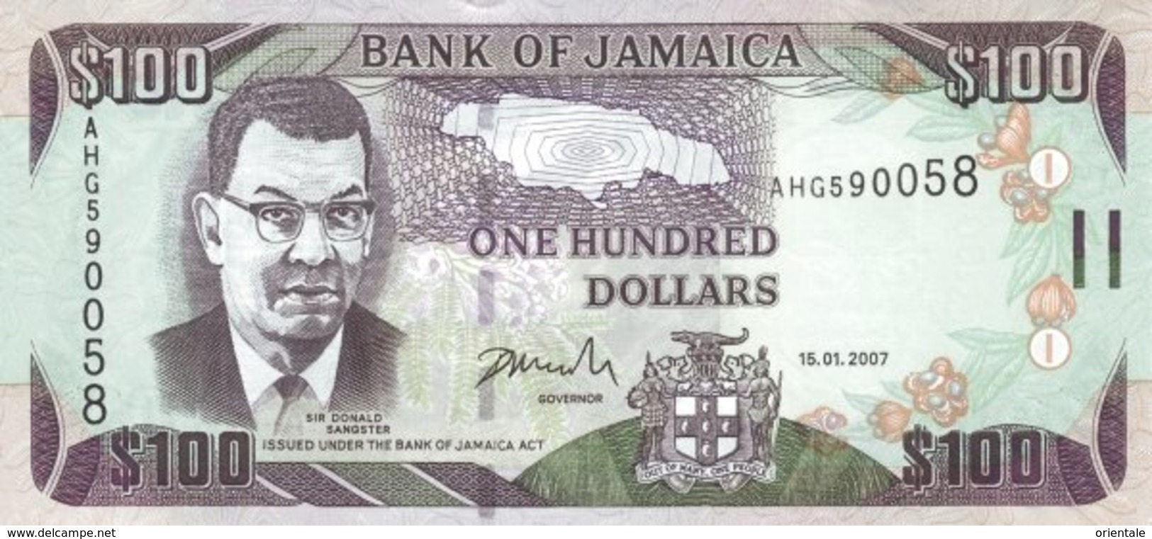 JAMAICA P. 84c 100 D 2007 UNC - Jamaica