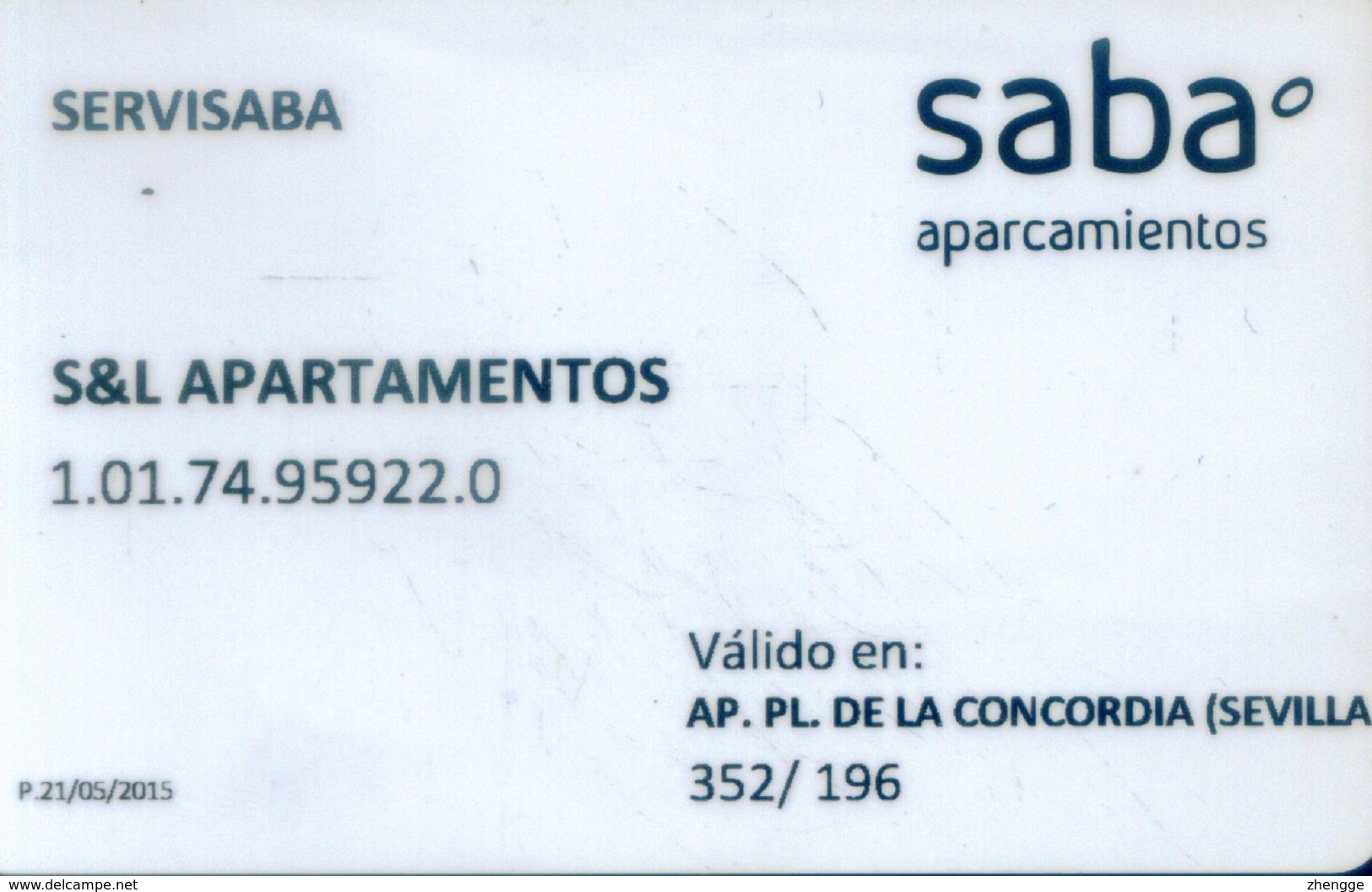 Spain Parking Cards, (1pcs) - Collections