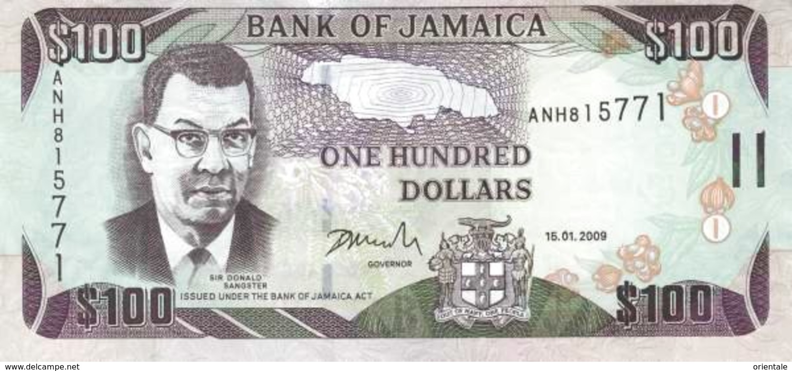 JAMAICA P. 84d 100 D 2009 UNC - Jamaique