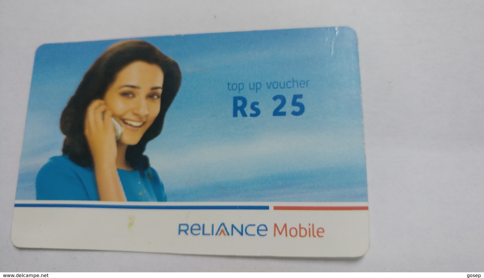 India-reliance Mobile Card-(25b)-(rs.25)-(30/9/07)-(maharashtra)-card Used+1 Card Prepiad Free - India