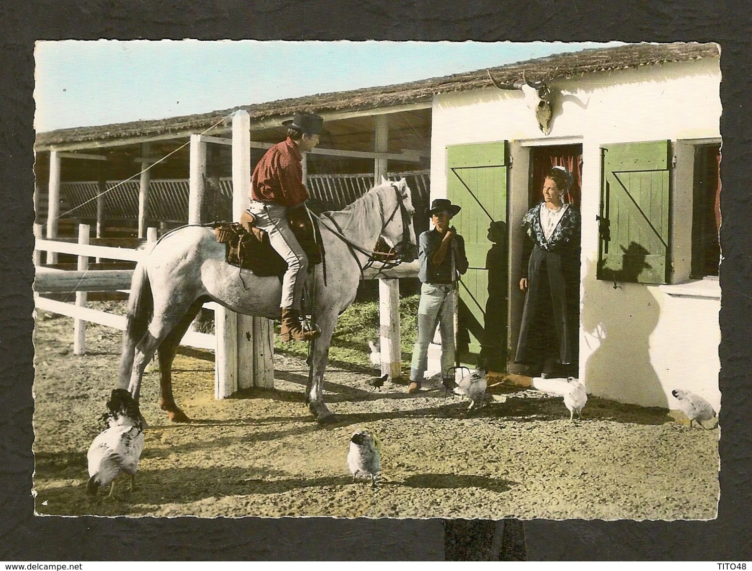 CP-CAMARGUE - Gardians Arrivant à Son Ranch - Autres & Non Classés