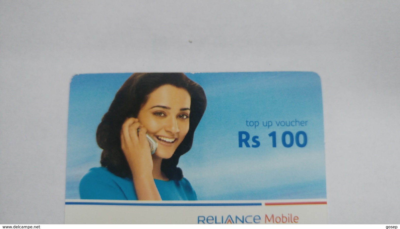 India-reliance Mobile Card-(25l)-(rs.100)-(30/6/07)-(maharashtra)-card Used+1 Card Prepiad Free - India