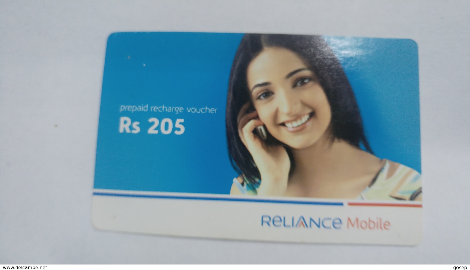 India-reliance Mobile Card-(25r)-(rs.205)-(31/12/07)-(maharashtra)-card Used+1 Card Prepiad Free - India