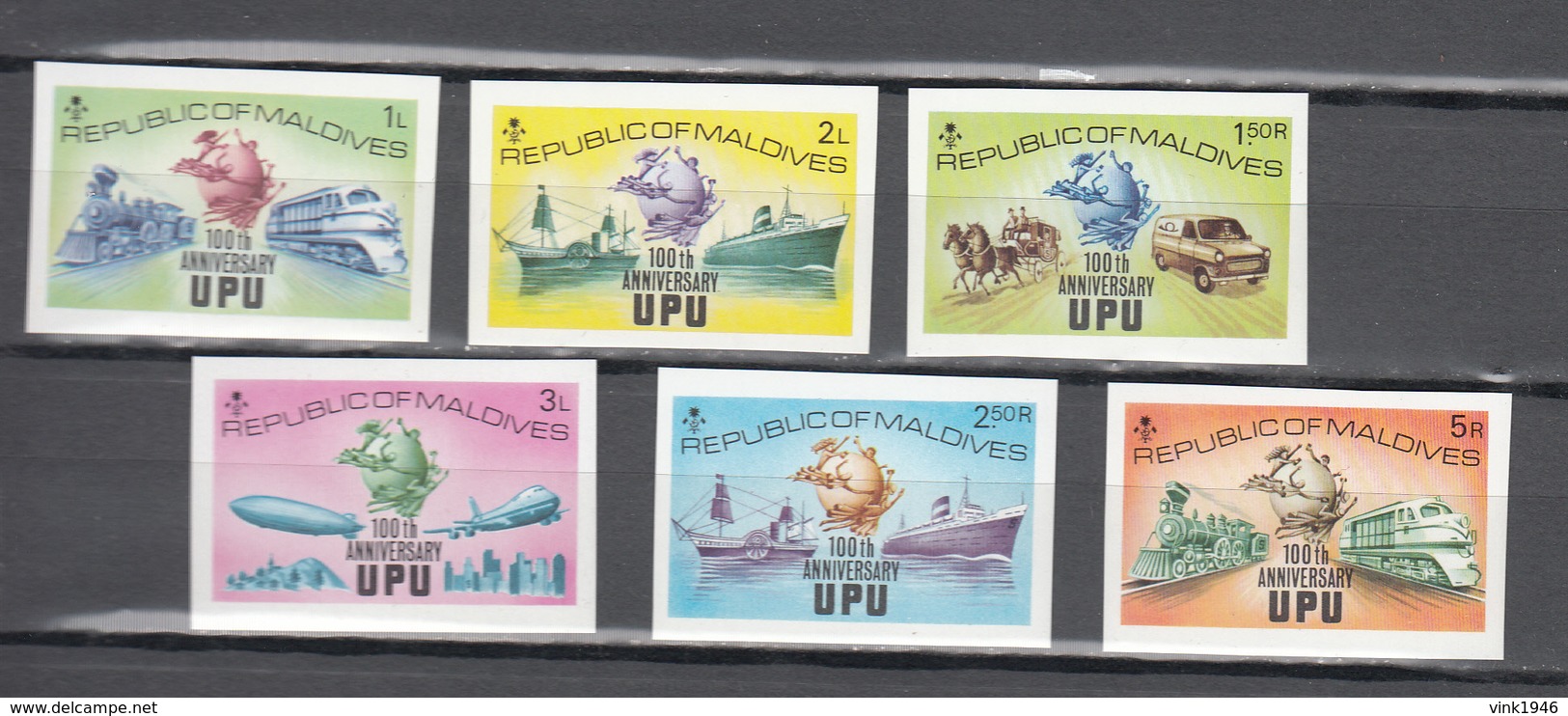 Maldives1974,6V In Set,IMP,centenario De La UPU 1874-1974,Union Postale Universelle,MNH/Postfris(A3584) - UPU (Union Postale Universelle)