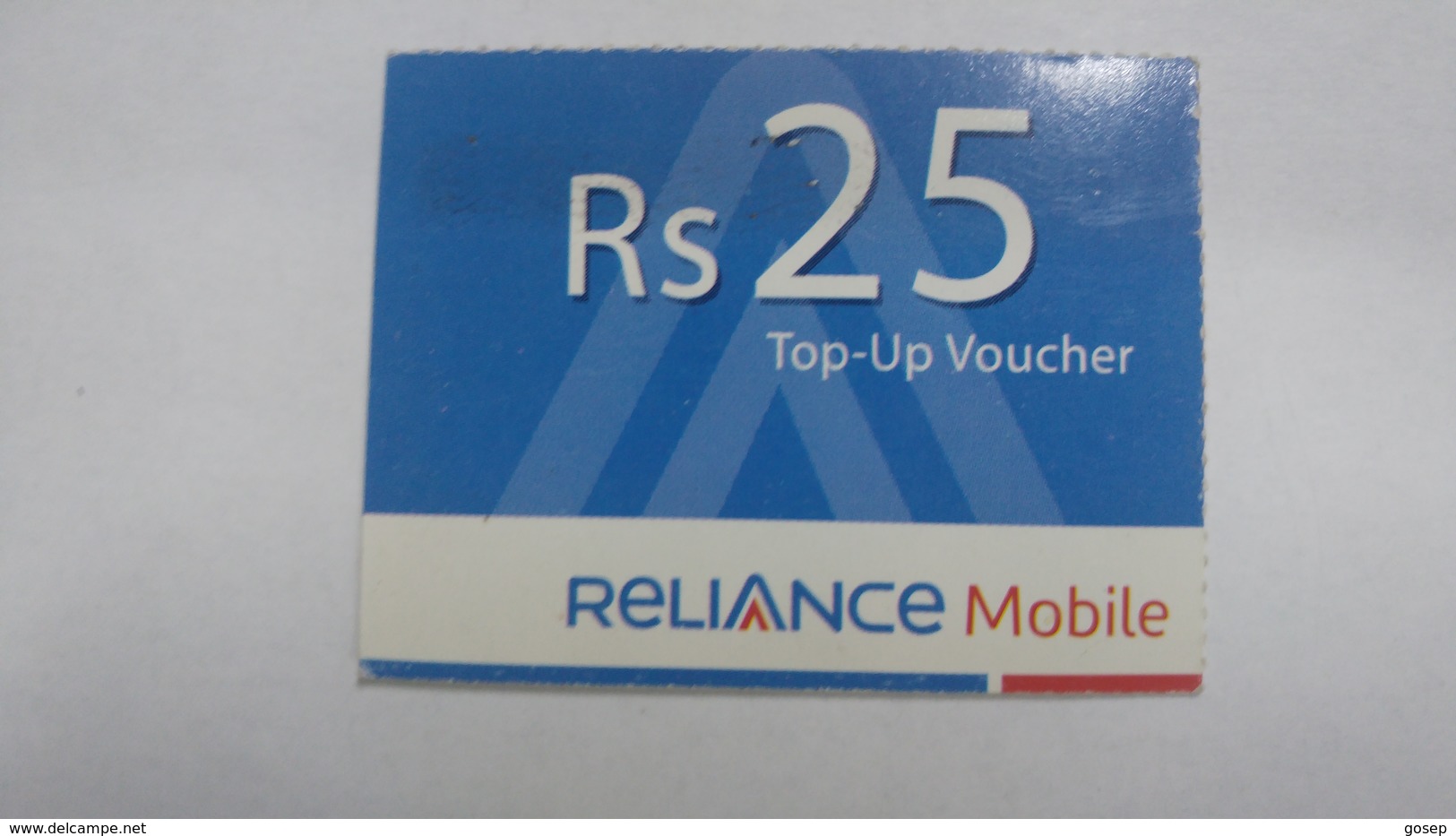 India-reliance Mobile Card-(26a)-(rs.25)-(30/6/08)-(maharashtra)-card Used+1 Card Prepiad Free - Inde