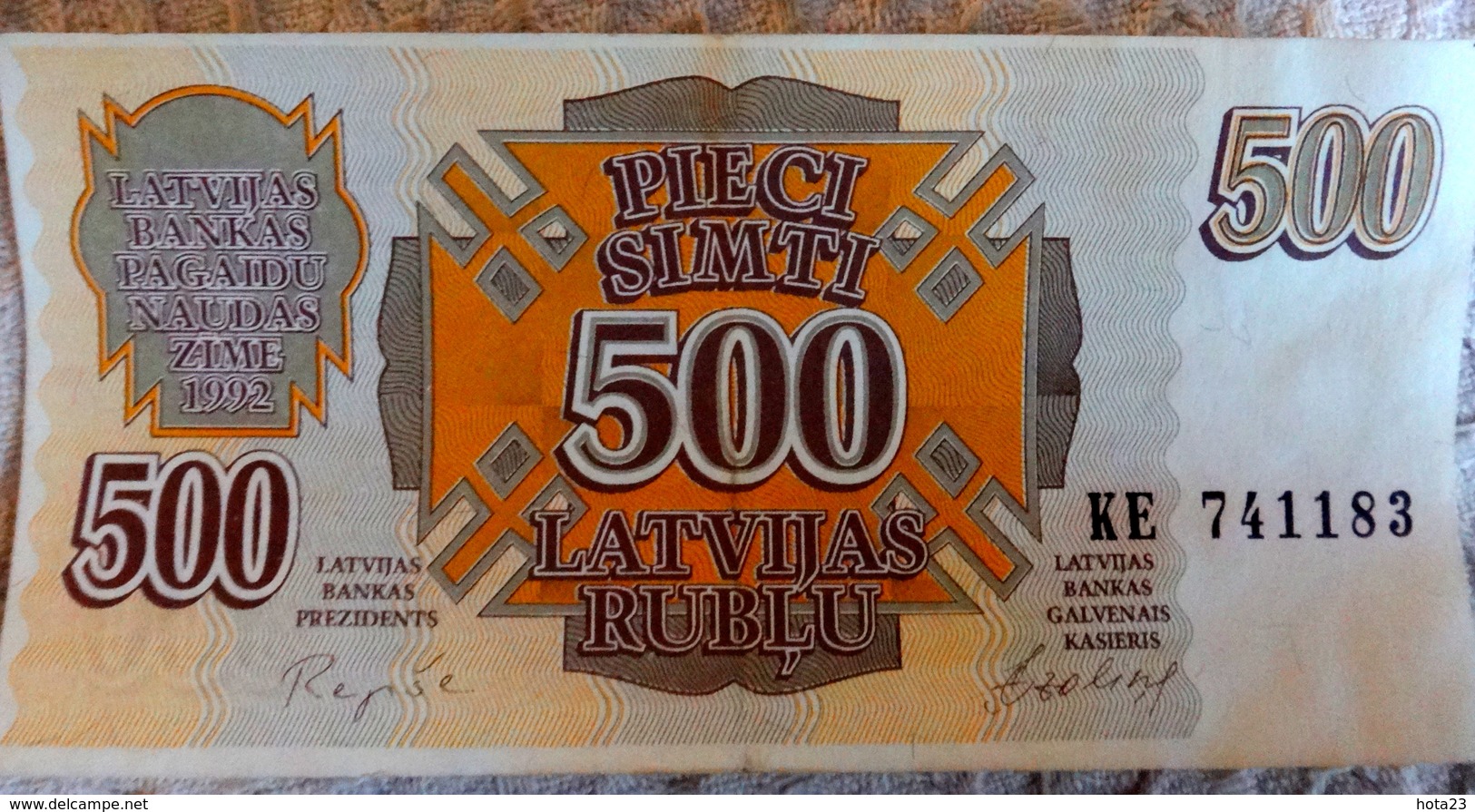 LATVIA , LETTLAND  500 ROUBLE / RUBLE 1992 EX- RUSSIA CIRC BANKNOTE - KE - 83 - Lettonie