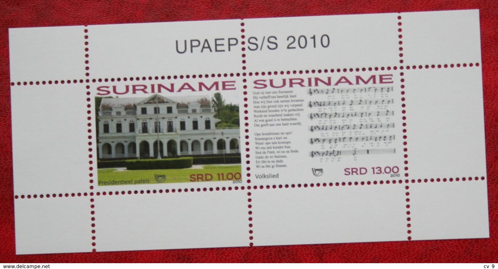 Surinam / Suriname 2010 UPAEP Minisheet (ZBL 1743 Mi Block 110)  POSTFRIS / MNH ** - Surinam