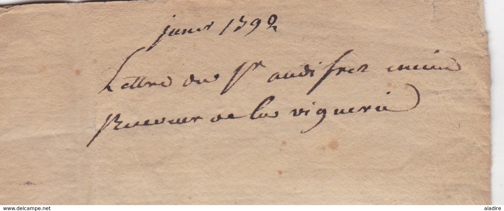 Janvier 1792 LAC De 78 Draguignan (marque) Vers Le Maire De Pignans, Var - Collecte Des Impôts - Règne Louis XVI - 1701-1800: Précurseurs XVIII