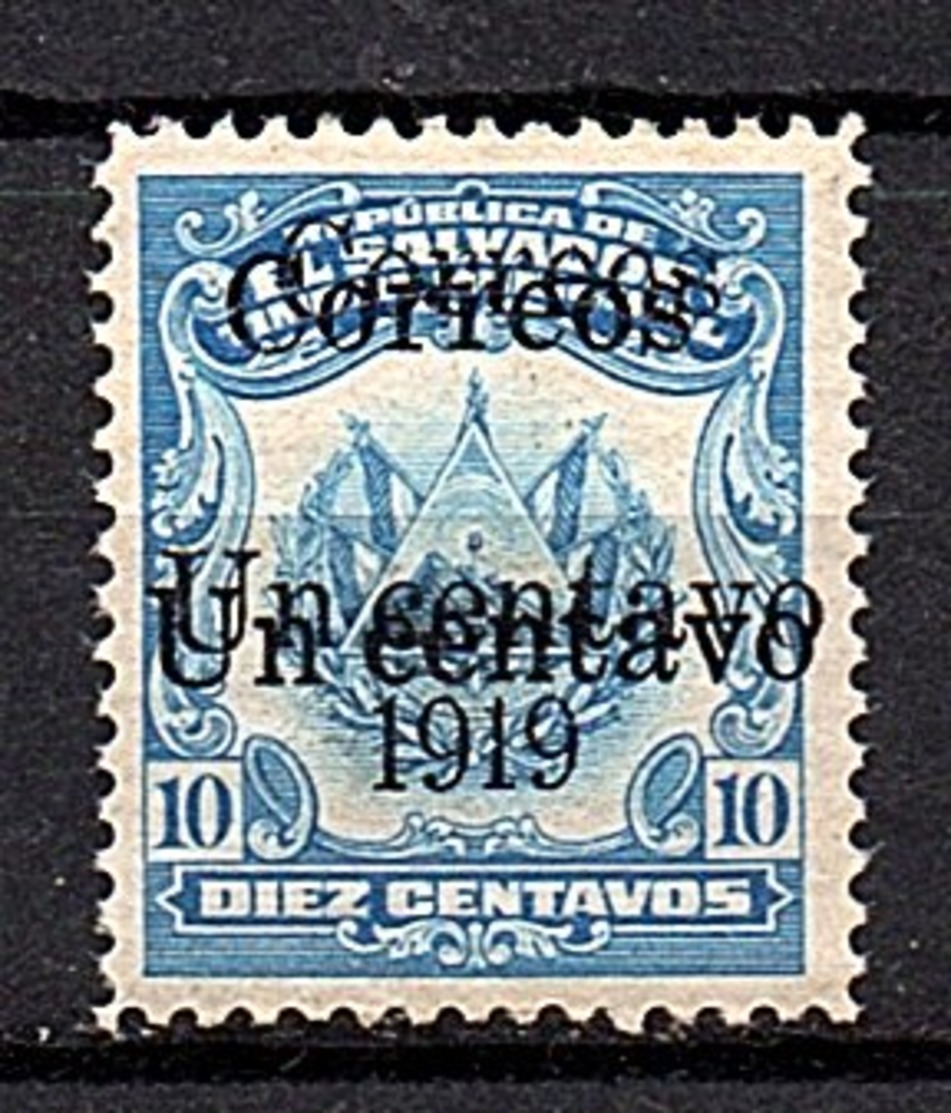 1919 Un Centavo DOUBLE SURCHARGE MNH Very Fine (s324) - El Salvador