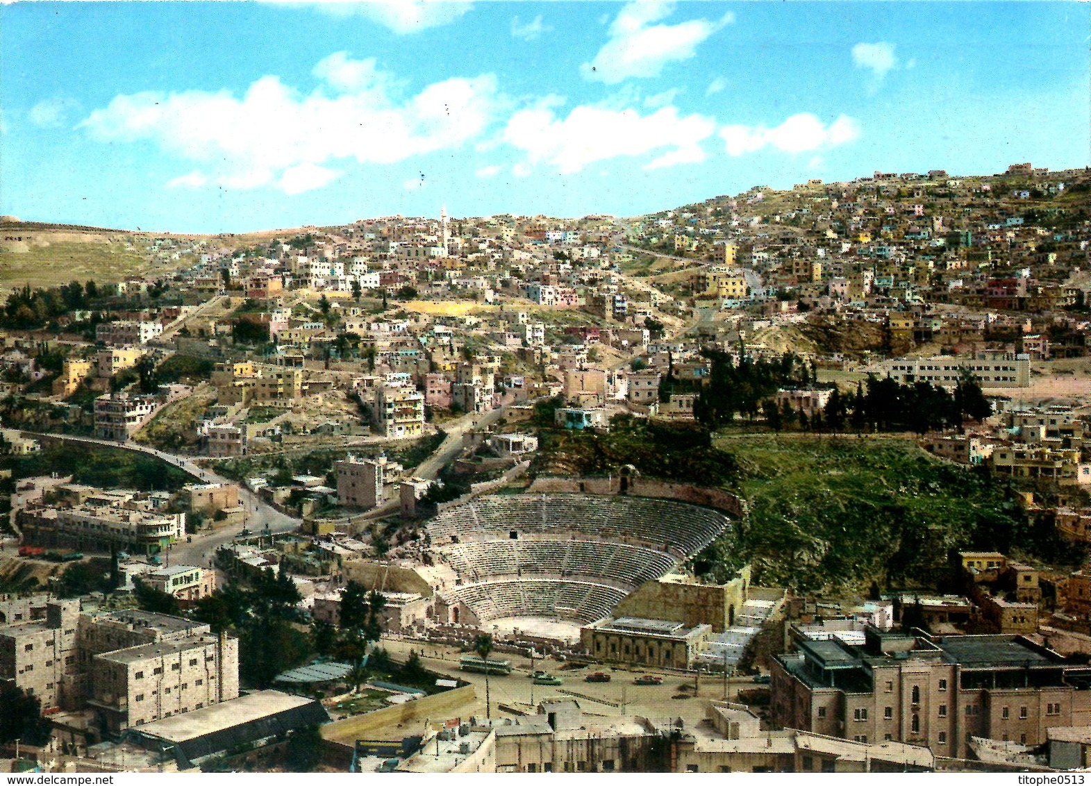 JORDANIE. Carte Postale écrite. Amphithéâtre D'Amman. - Jordanie