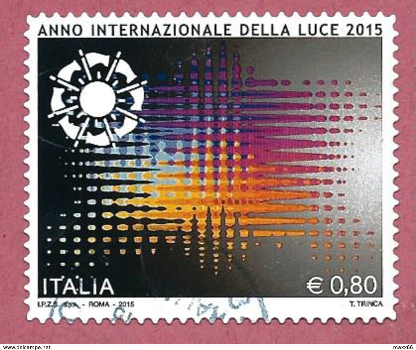 ITALIA REPUBBLICA USATO 2015 - Anno Internazionale Della Luce - 0,80 € - S. 3546 - 2011-20: Usati