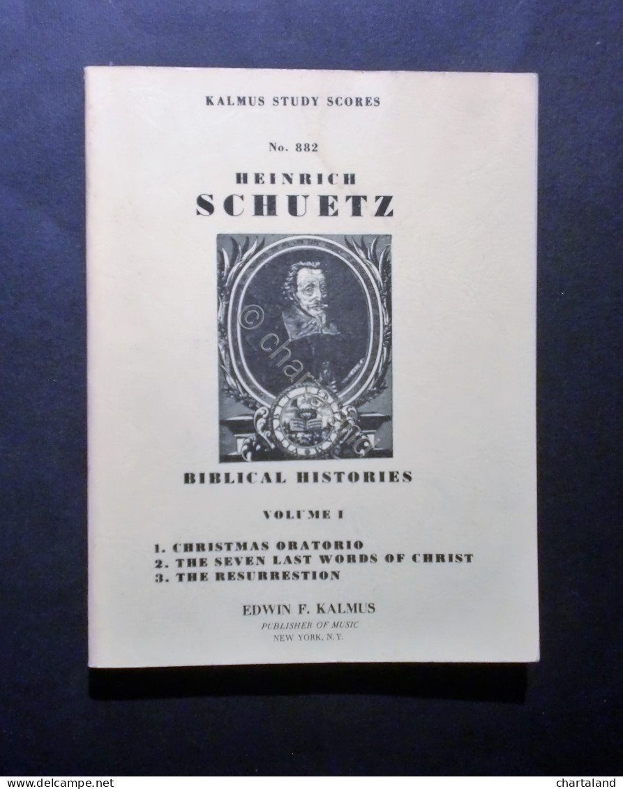 Musica Spartiti - Heinrich Schuetz - Biblical Histories - Vol. I - Non Classificati