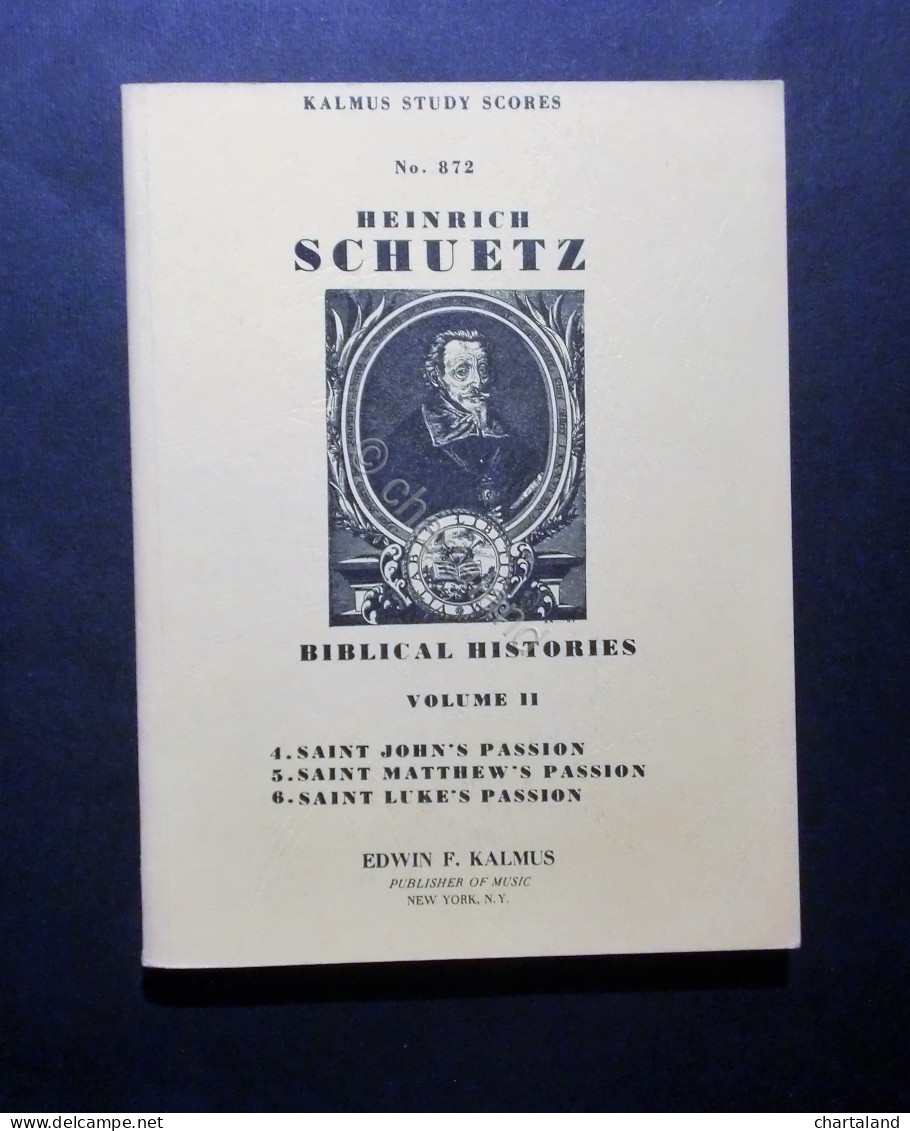 Musica Spartiti - Heinrich Schuetz - Biblical Histories - Vol. II - Zonder Classificatie