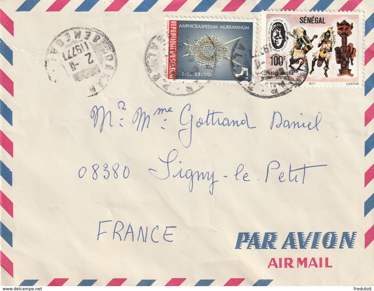 LETTRE - SENEGAL - 1977 - Senegal (1960-...)