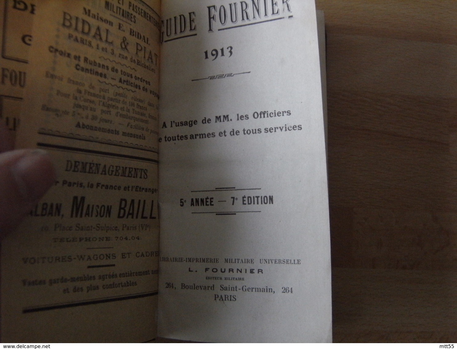 Militaria Livre Guide Fournier Officiers   Publicite Glossaire Pour Reglement  Armee 1913 - Français