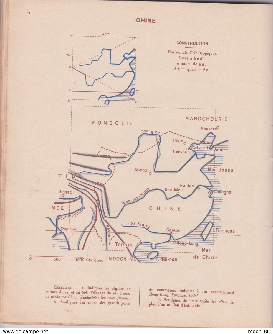 CAHIER De Cartographie ILLUSTRÉ ANCIEN - Le MONDE (Sans L'Europe ) - VOIR TABLE DES MATIÈRE - G