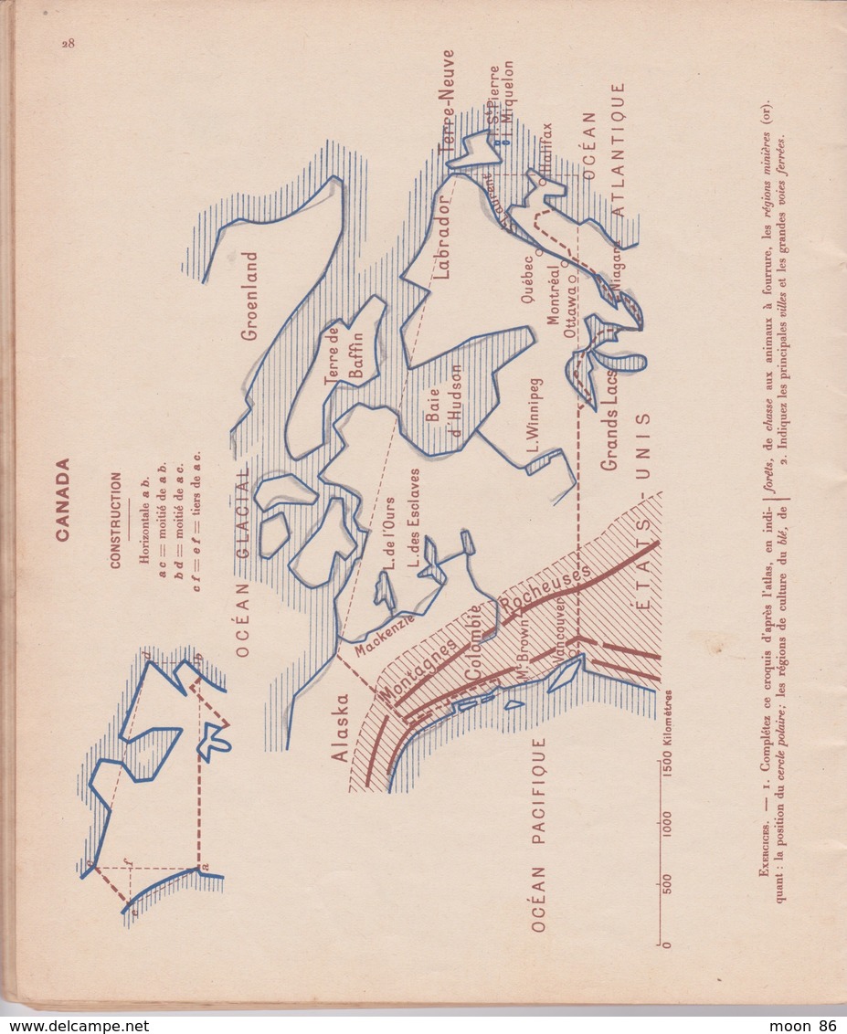 CAHIER De Cartographie ILLUSTRÉ ANCIEN - Le MONDE (Sans L'Europe ) - VOIR TABLE DES MATIÈRE - G