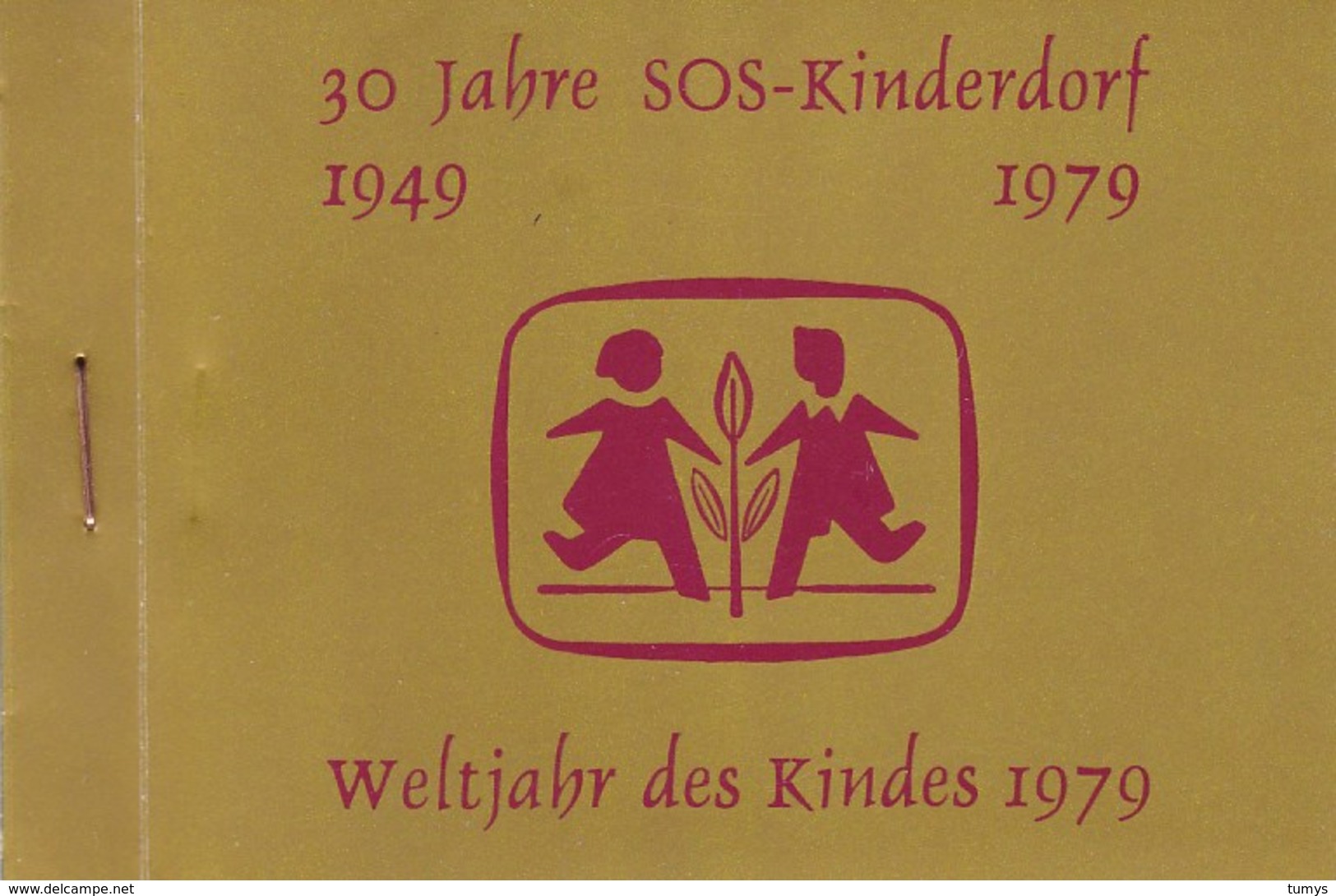 SOS Kinderdorf 30 Jahre Weltjahr Des Kindes Briefmarkenhäftchen 1979 - Sonstige & Ohne Zuordnung