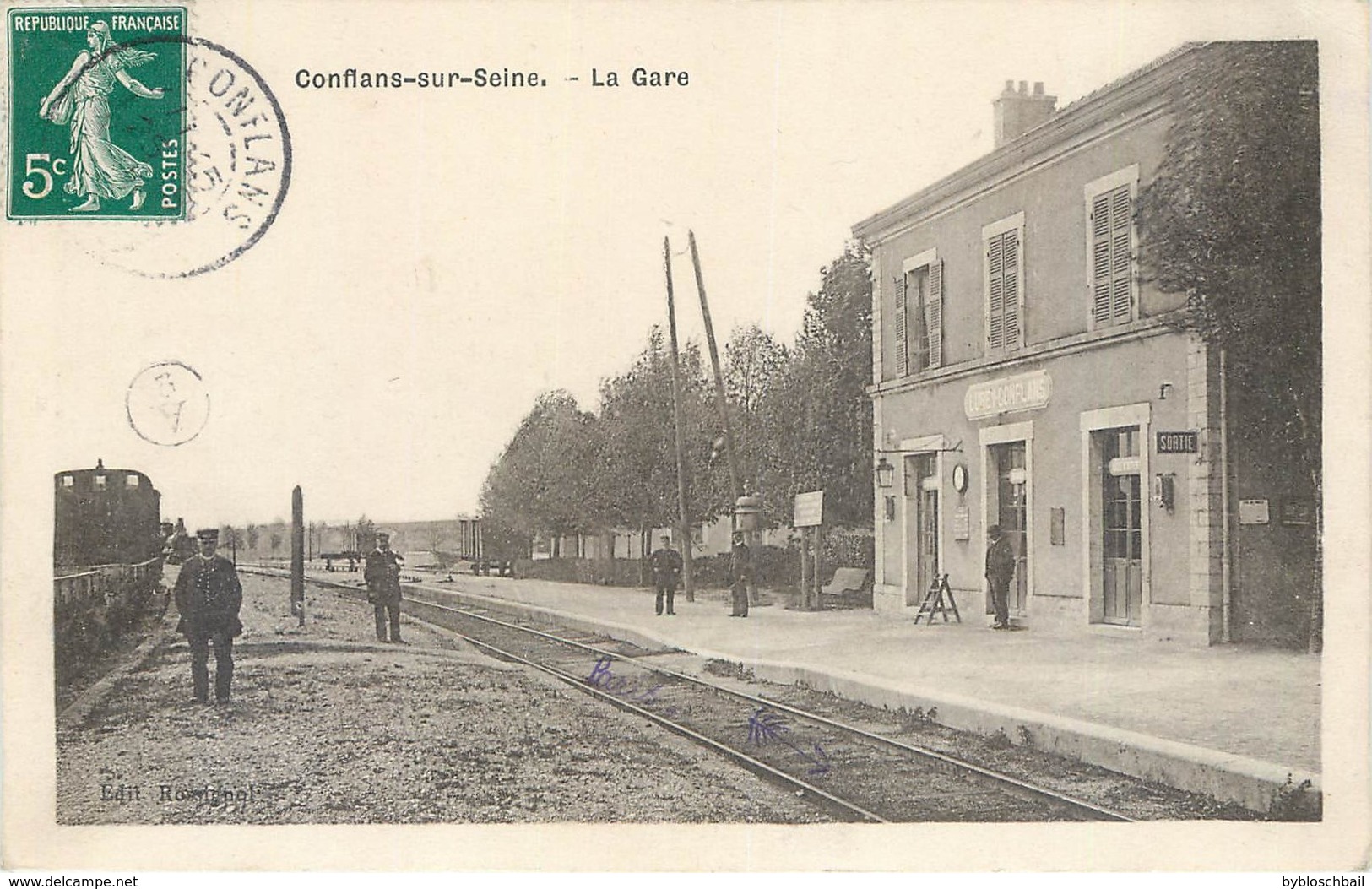 CPA 51 Marne Lurey Conflans Sur Seine La Gare Chef De Gare Train Voie Ferrée Chemin De Fer - Autres & Non Classés