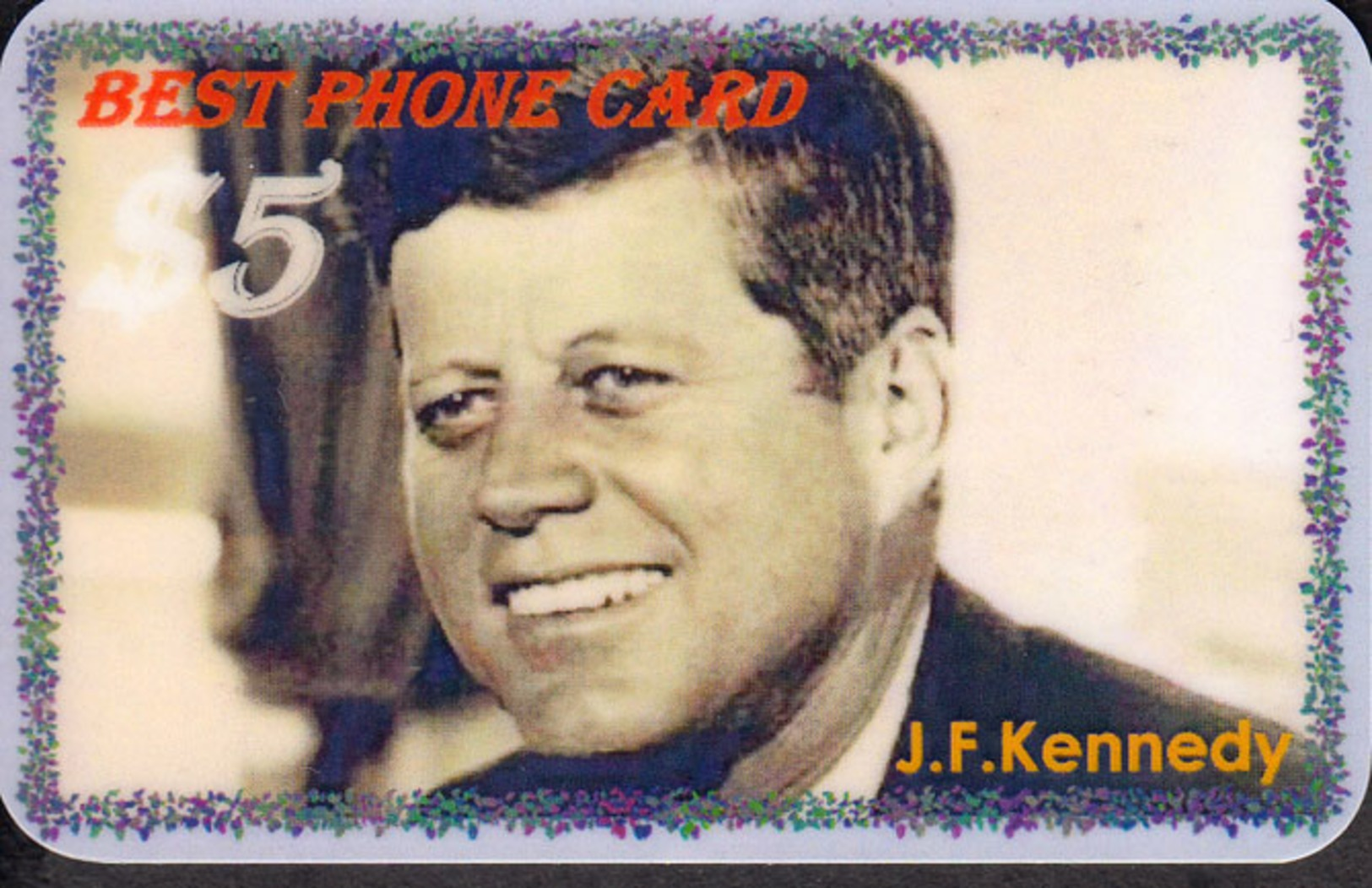 Kennedy  John F. 35th U.S. President  -  1 Card RARE! - Personnages