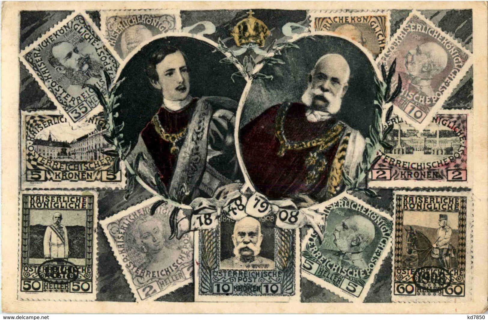 Kaiser Franz Josef - Briefmarken - Postzegels (afbeeldingen)