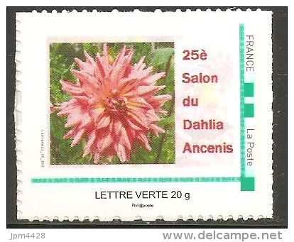 MONTIMBRAMOI ** 25 éme Salon Dahlia 21 Setembre 2013 Autoadhésif  Mon Timbre à Moi Théme Fleur - Flore - Adhésif MTAM - Otros & Sin Clasificación