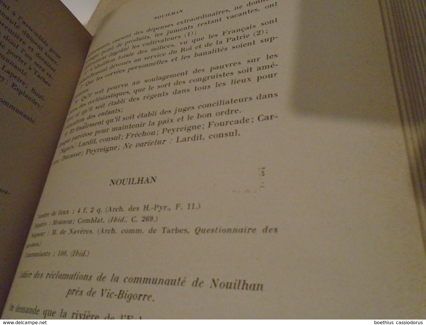 Hautes-Pyrénées  CAHIERS DOLEANCES SENECHAUSSEE DE BIGORRE ETATS GENERAUX DE 1789 (2 VOLUMES EN 1)  1925  G. BALENCIE