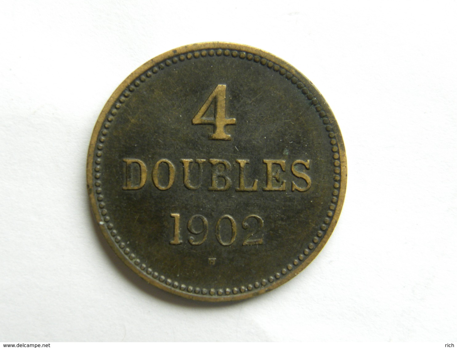 Guernesey 4 Doubles 1902 1902 Et 1903 (lot De 3 Pièces) - Guernesey
