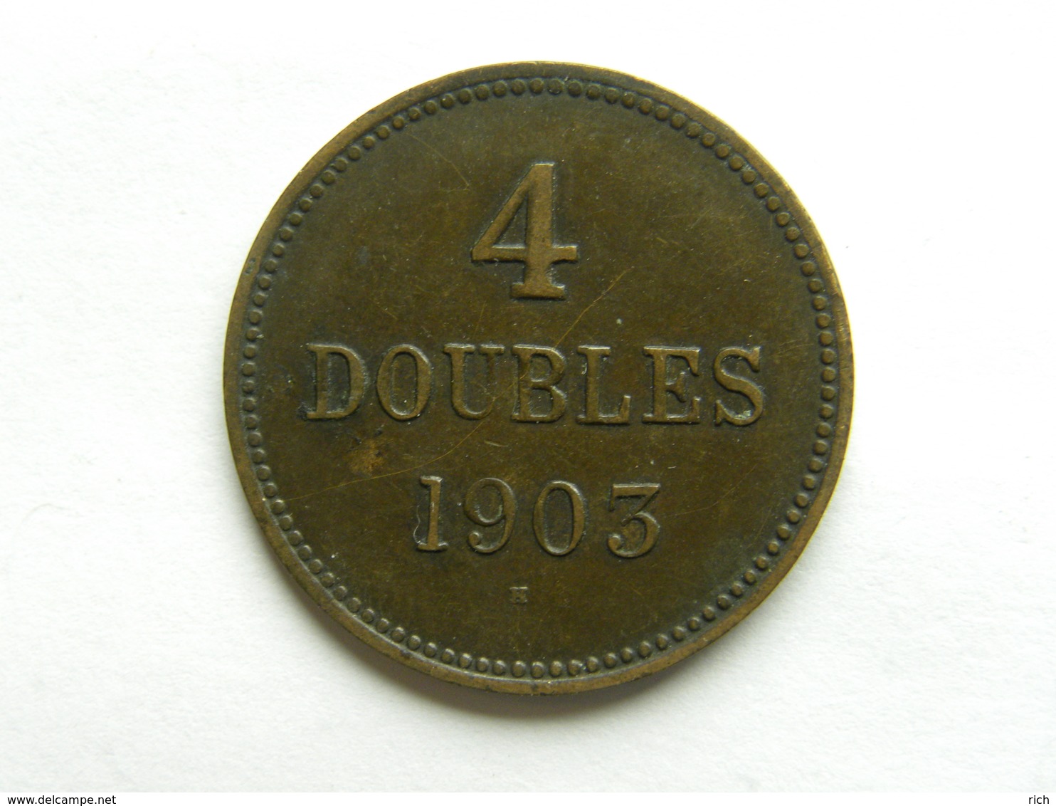 Guernesey 4 Doubles 1902 1902 Et 1903 (lot De 3 Pièces) - Guernsey