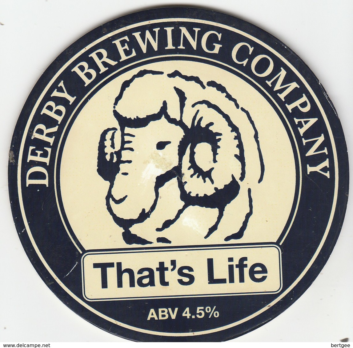 DERBY BREWERY  (DERBY, ENGLAND) - THAT'S LIFE - PUMP CLIP FRONT - Letreros