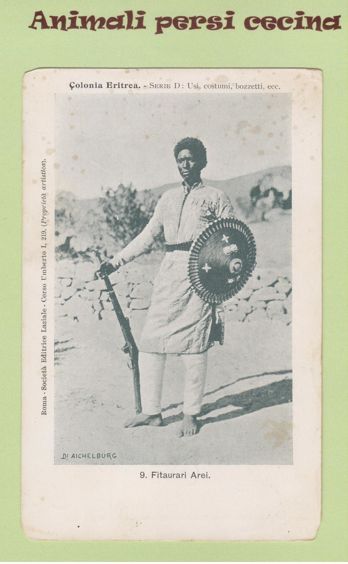 AFRICA ORIENTALE - ERITREA - COLONIA - FITAURARI AREI - CARTOLINA - LT60-036 - Eritrea
