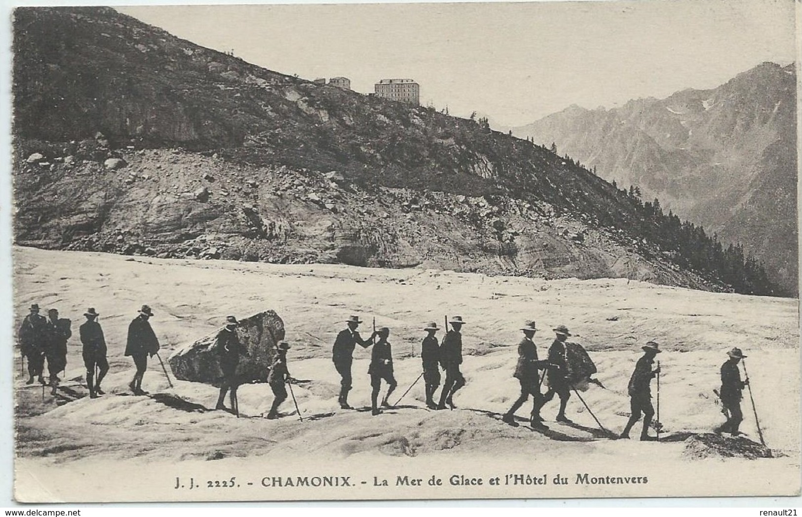 Chamonix-Mont-Blanc-La Mer De Glace Et L'Hôtel Du Montenvers (Très Légère Corne D'angle Bas Et Haut à Gauche,voir Scan) - Chamonix-Mont-Blanc