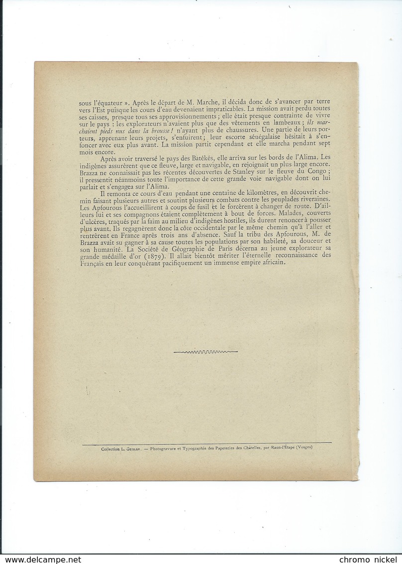 Savorgnan De Brazza CONGO Colonies Françaises Armée Protège-cahier Couverture 220x175  Bon état 3 Scans - Protège-cahiers