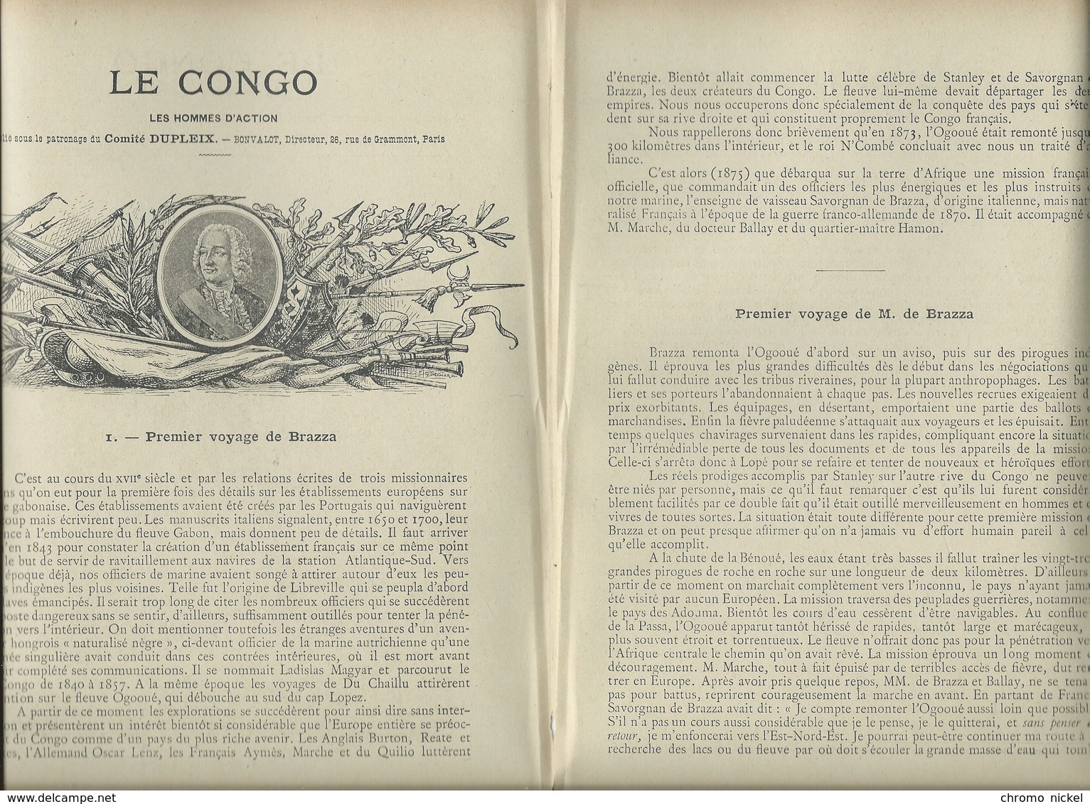 Savorgnan De Brazza CONGO Colonies Françaises Armée Protège-cahier Couverture 220x175  Bon état 3 Scans - Protège-cahiers