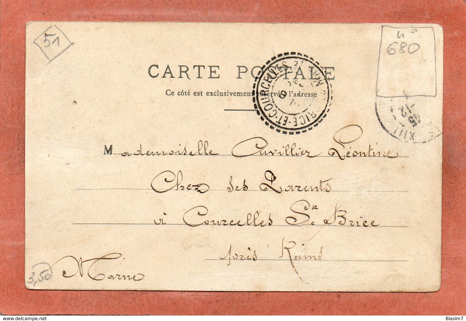 CPA - Environs De REIMS (51) - Aspect De L'entrée Du Bourg Par La Route De Champigny En 1903 - Champigny