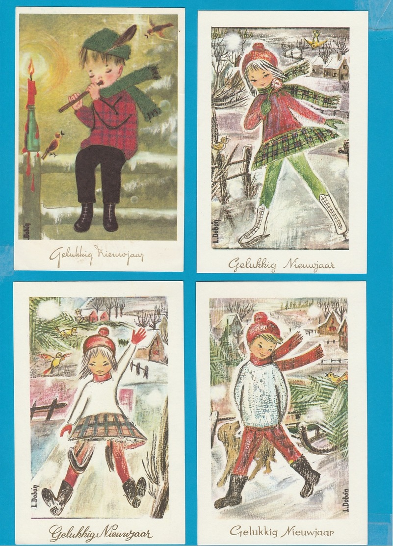 Nieuwjaar, Kerst En Fantasie, Lot Van 70 Postkaarten, Cartes Postales - 5 - 99 Postkaarten