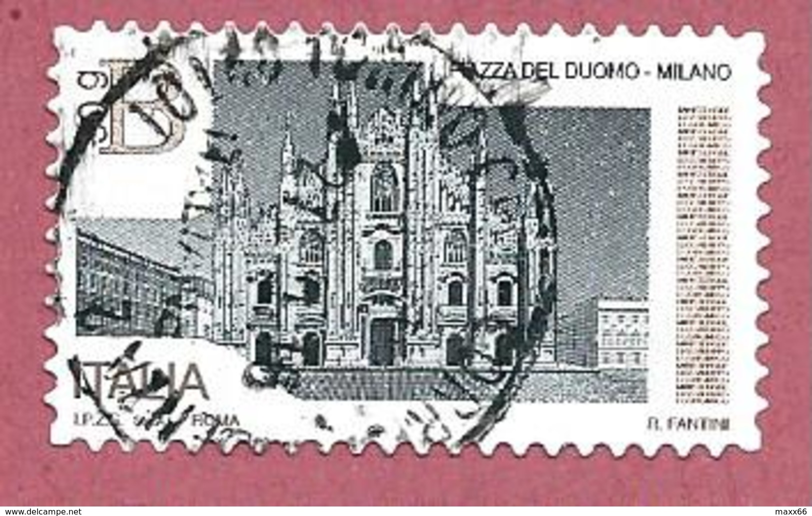 ITALIA REPUBBLICA USATO - 2016 - Piazze D'Italia - Piazza Del Duomo Milano - B  50 G - S. 3700 - 2011-20: Usati