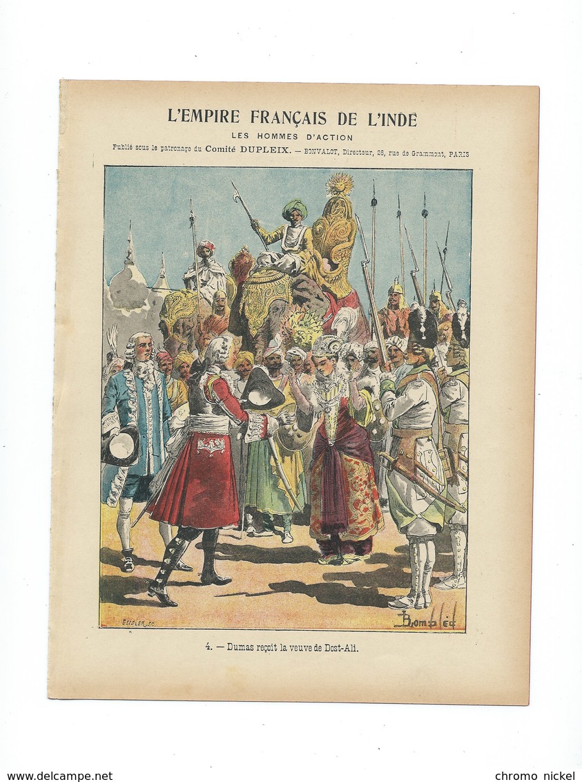 INDE DUPLEiX Dumas Gouverneur De Pondichery Colonies Françaises Protège-cahier Couverture 220 X 175  Bon état 3 Scans - Protège-cahiers