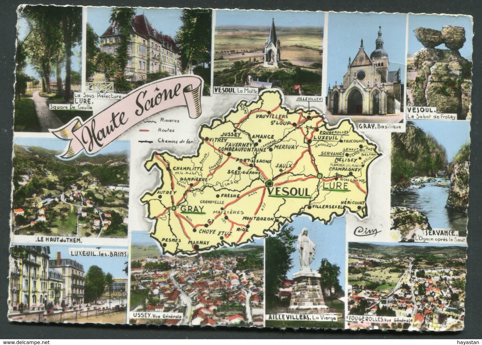 CARTE DU DEPARTEMENT DE HAUTE SAONE - MULTIVUES - Autres & Non Classés