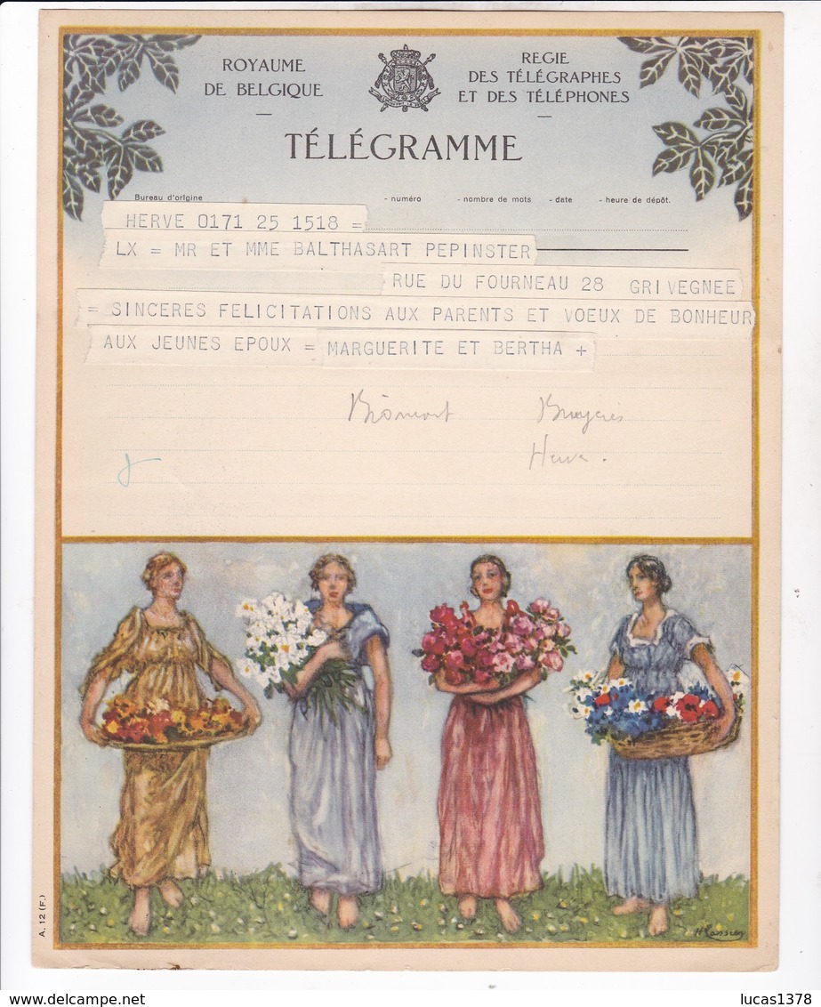 TELEGRAMME DE PHILANTROPIE / CASSIEN ? - Telegrammen