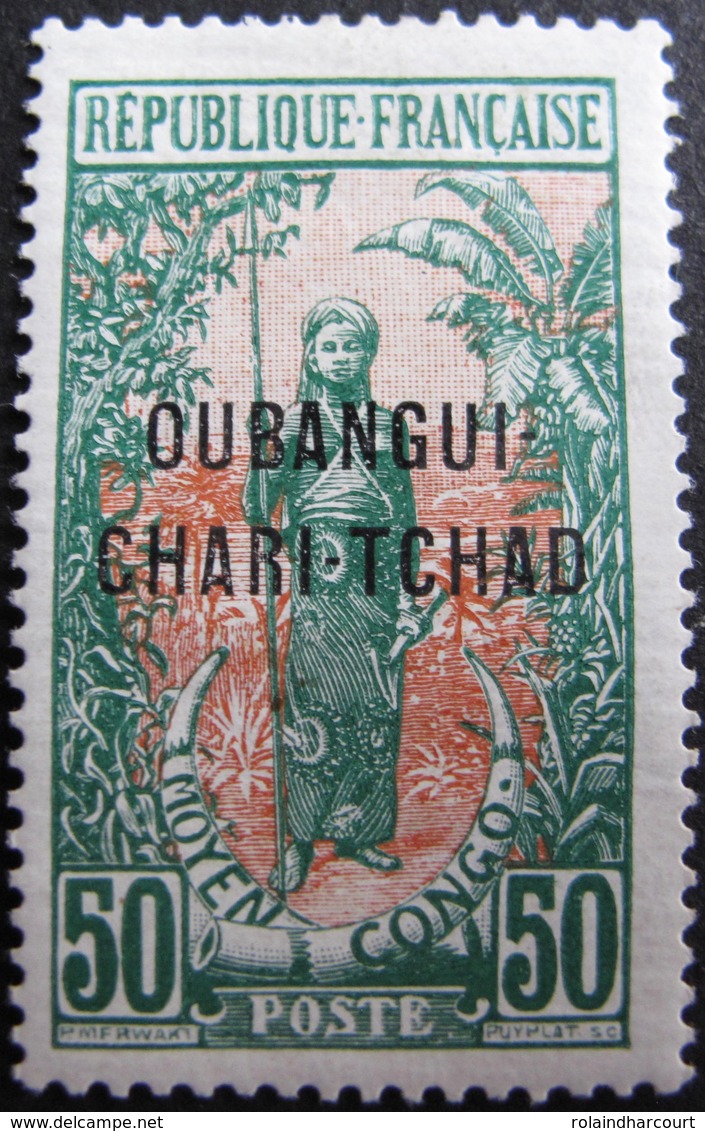 R3586/1160 - 1915 - COLONIES FR. - OUBANGUI-CHARI-TCHAD - N°13 NEUF* - Cote : 7,50 € - Neufs