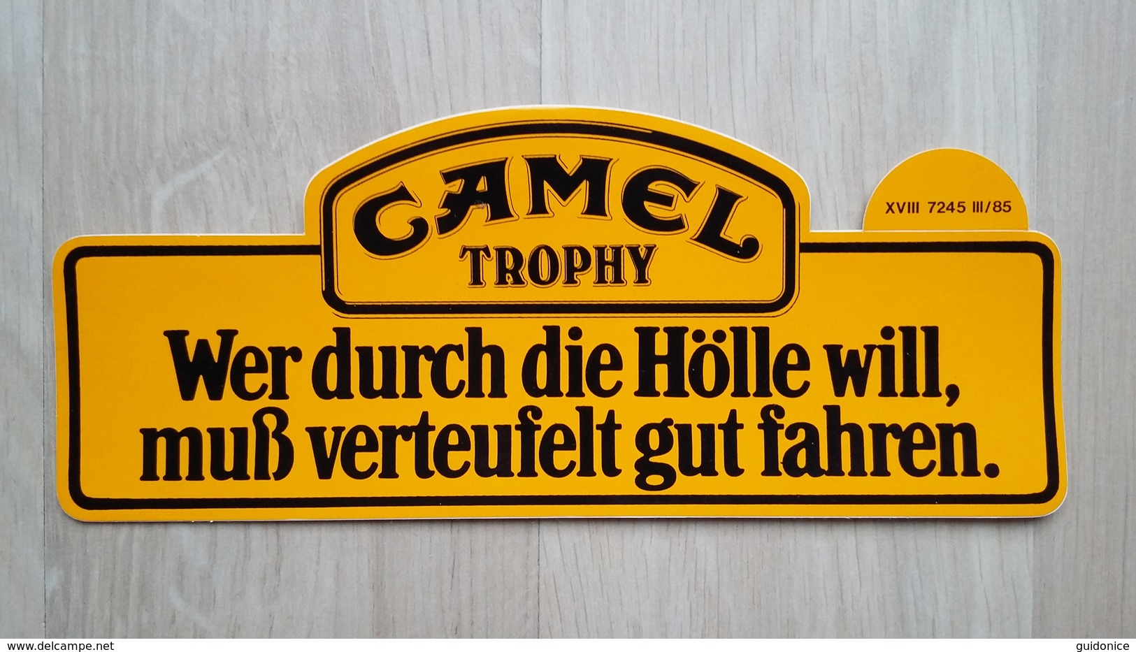 Aufkleber Mit Zigaretten-Werbung (Camel-Trophy-Aktion Aus Den 1980ern) - Aufkleber