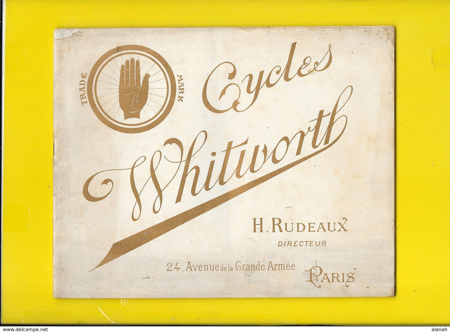 Catalogue 1897 Cycles "WHITWORTH" 24 Pages + Couverture Format 22 X 18 Cm Env.. - Cyclisme