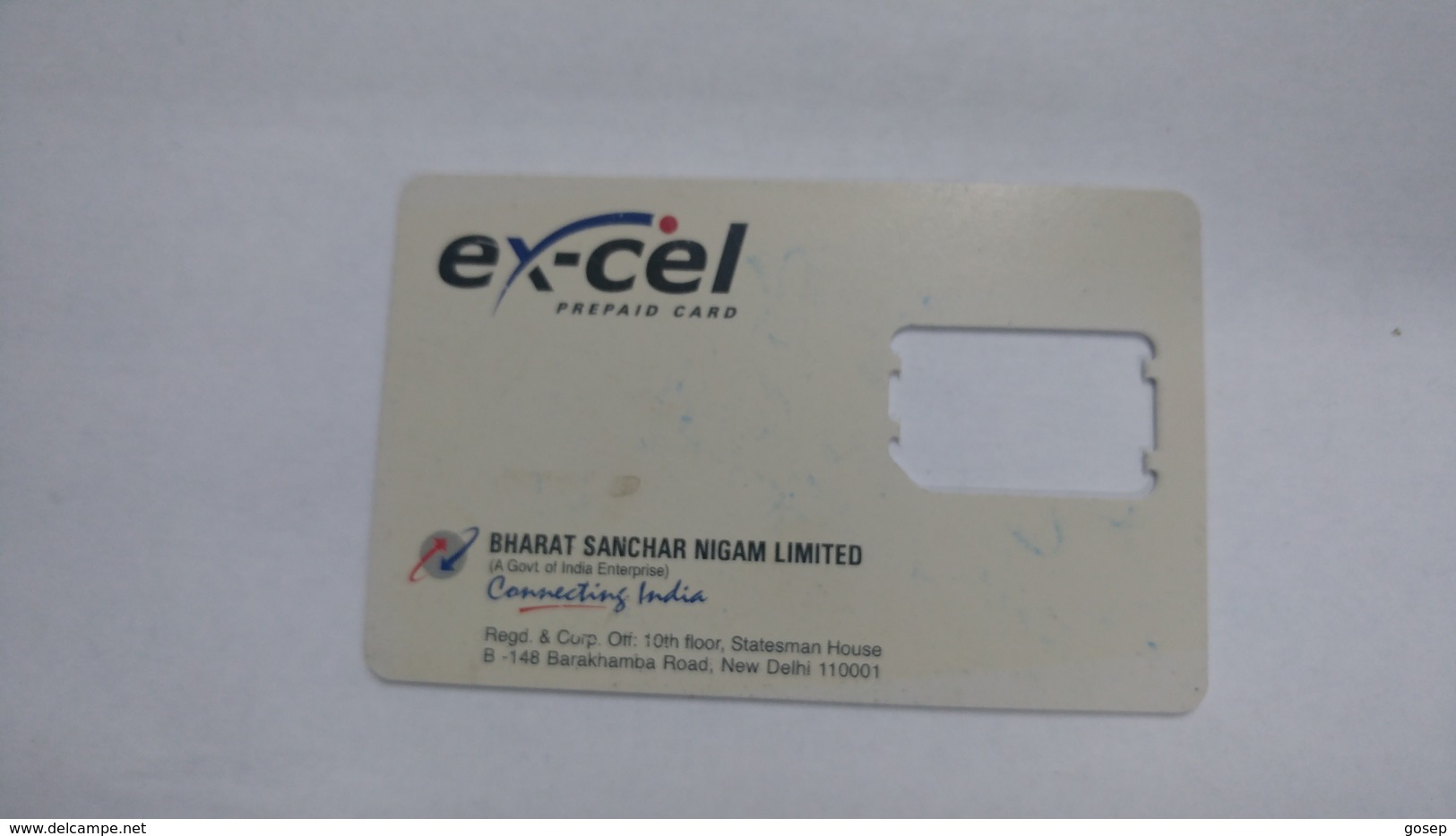 India-ex-cel G.s.m Card-(27)-()-()-(new Delhi)-card Used+1 Card Prepiad Free - Indien