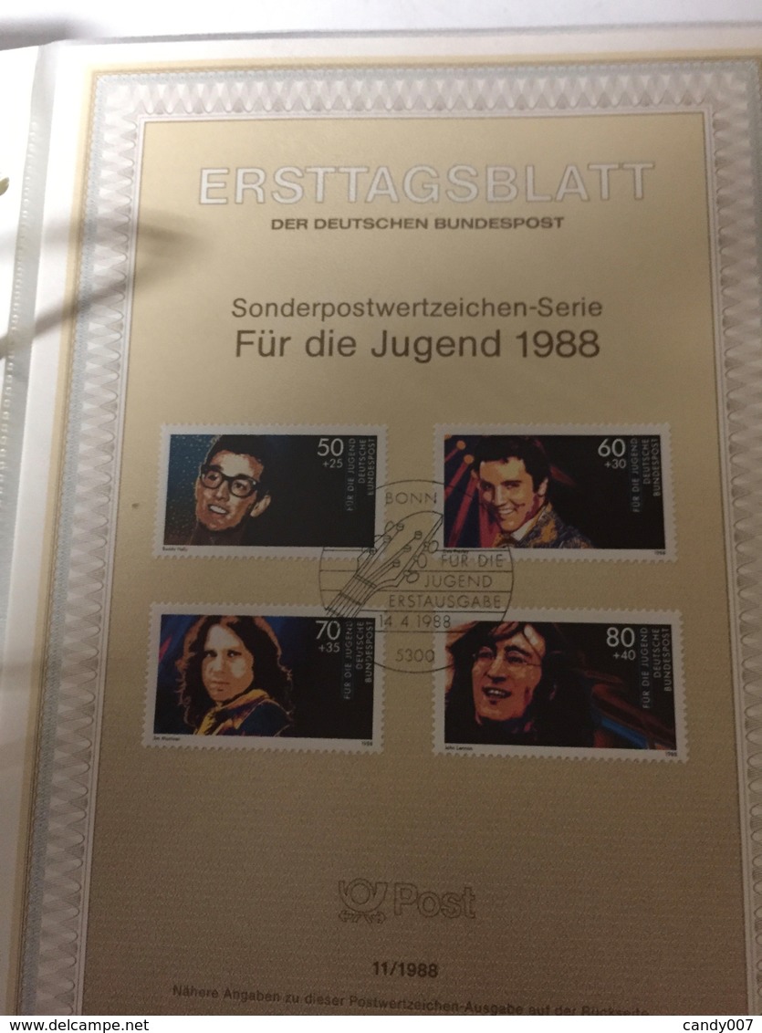 Collection de 686 FDC Allemagne ,Berlin de 1977 à 1992 sous pochettes plastique super état