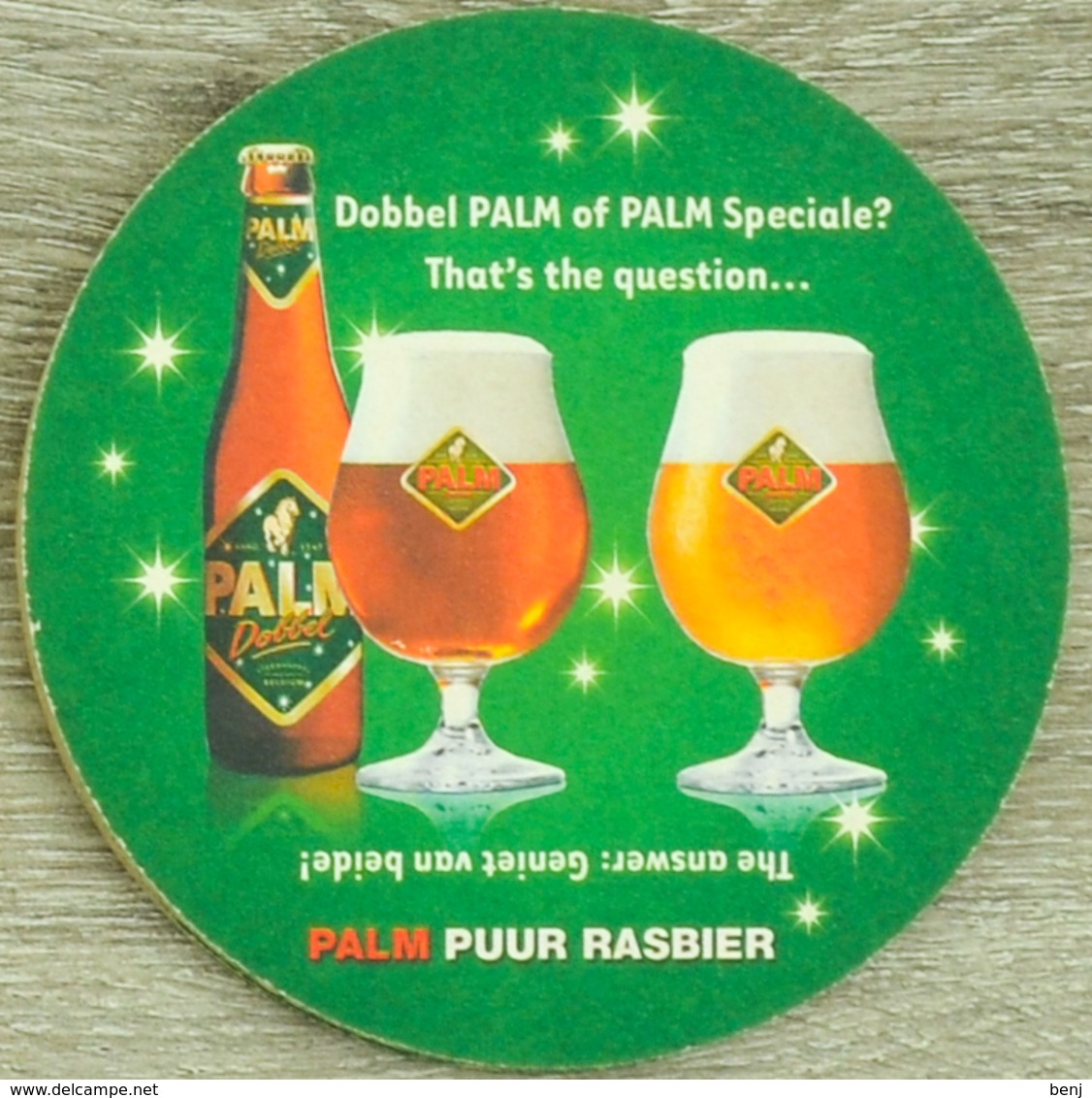 Sous-bock PALM Dobbel Palm Of Palm Speciale ? That's The Question Bierdeckel Beermat Bierviltje (CX) - Sous-bocks