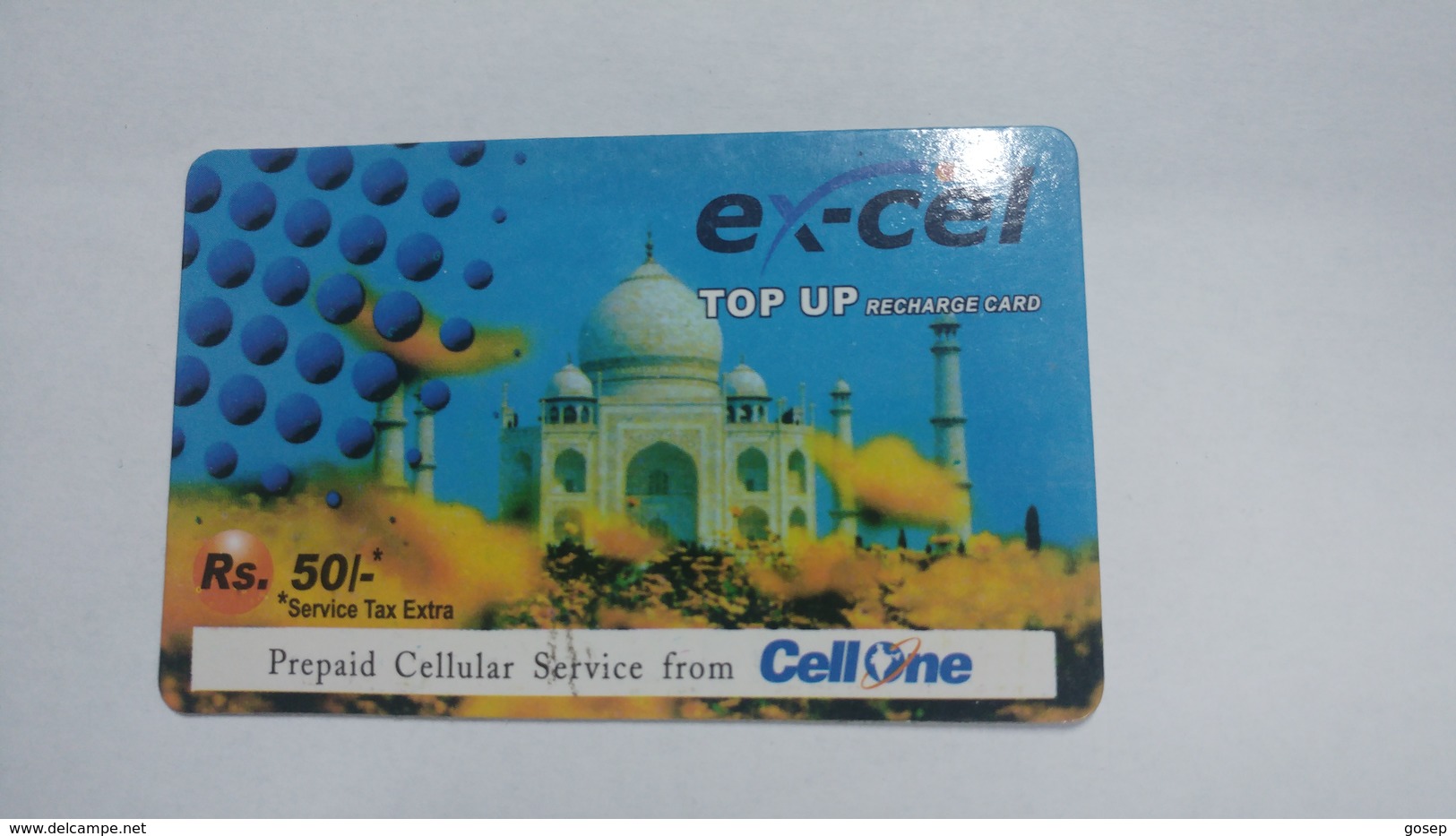 India-ex-cel. Top Up-card-(27b)-(rs.50)-(30.4.2007)-(jaipur)-card Used+1 Card Prepiad Free - India