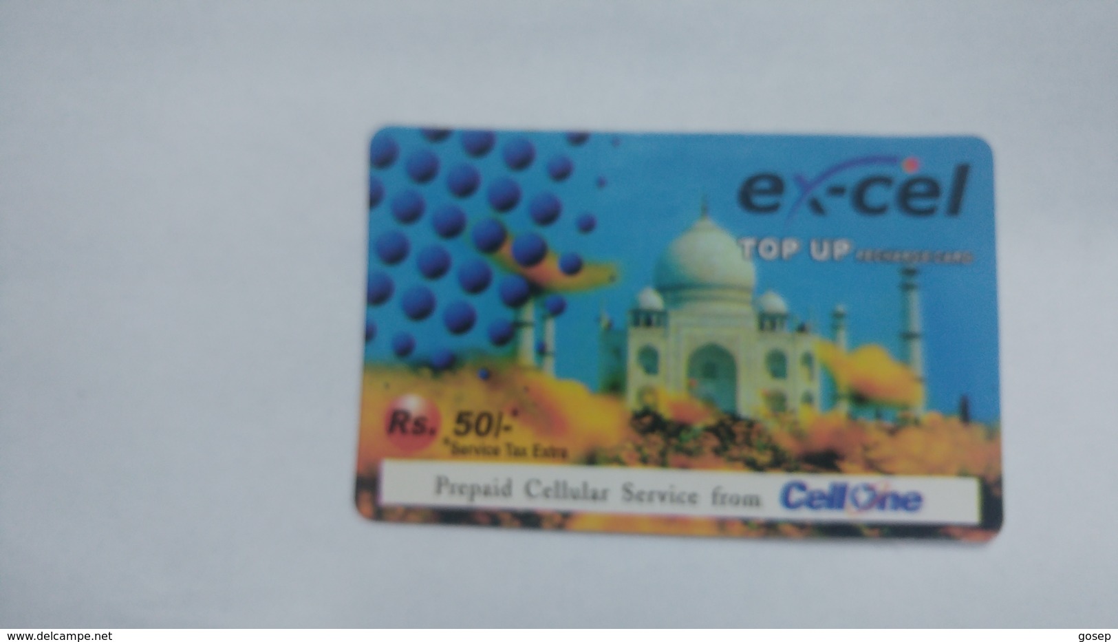 India-ex-cel. Top Up-card-(27c)-(rs.50)-(31.1.2009)-(jaipur)-card Used+1 Card Prepiad Free - India