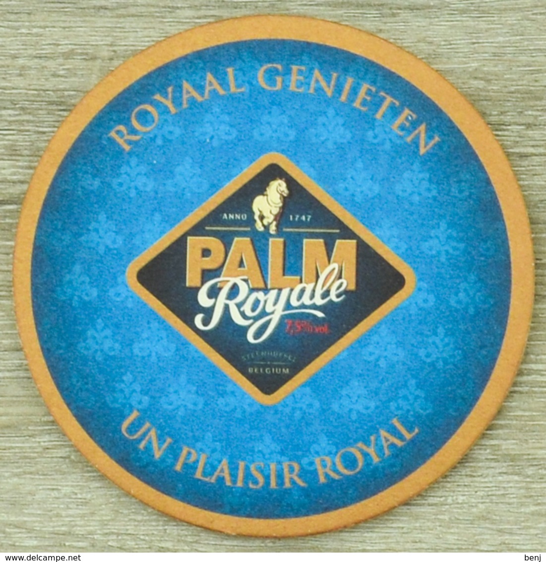 Sous-bock PALM ROYALE Un Plaisir Royal Royaal Genieten Bierdeckel Beermat Bierviltje (CX) - Sous-bocks
