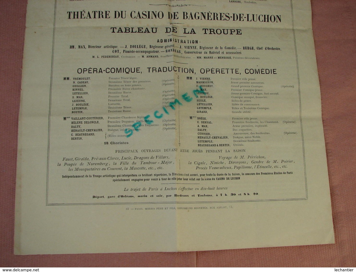 LUCHON-GAZETTE 1881 Revue Estivale N° 1 4 Pages 33X47 - Revues Anciennes - Avant 1900